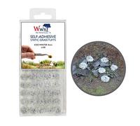 War World Scenics Self Adhesive Static Grass Tufts x 100 - Iced Winter, 4mm - Model Railway Wargame Scenery Railroad Modelling Diorama Miniature Hobby Tabletop