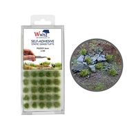 War World Scenics Self Adhesive Static Grass Tufts x 100 - Muddy, 6mm - Model Railway Wargame Scenery Railroad Modelling Diorama Miniature Hobby Tabletop