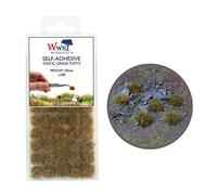 War World Scenics Self Adhesive Static Grass Tufts x 100 - Patchy, 10mm - Model Railway Wargame Scenery Railroad Modelling Diorama Miniature Hobby Tabletop
