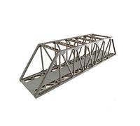 War World Scenics Single Track Grey High Detail MDF Girder Bridge 450mm - OO/HO Gauge Scale Model Railway Diorama Modelling Layout Scenery Landscape Rail Structure