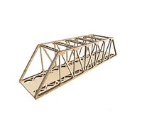 War World Scenics Single Track Natural High Detail MDF Girder Bridge 560mm - OO/HO Gauge Scale Model Railway Diorama Modelling Layout Scenery Landscape Rail Structure