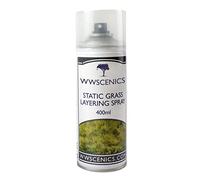 War World Scenics Static Grass Layering Spray 400ml - Adhesive for Model Railway Scenery, Wargaming Terrain & Dioramas
