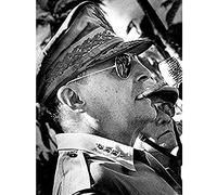 War WWII US General Douglas Dugout MacArthur Pipe Photo Art Print Canvas Premium Wall Decor Poster Mural