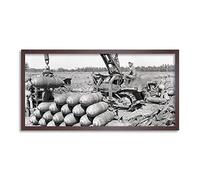 War WWII USA 500lb Dive Bomber Bombs Photo Framed Wall Art Print Long 25X12 Inch