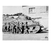 War WWII USA 60th Infantry Regiment Tank 1944 Photo Unframed Wall Art Print Poster Home Decor Premium
