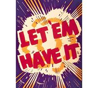 War WWII USA Let Em Have It Explosion Advert Premium Wall Art Canvas Print 18X24 Inch