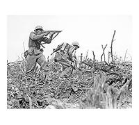 War WWII USA Marines Fighting Wana Ridge 1945 Photo Unframed Wall Art Print Poster Home Decor Premium
