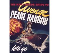 War WWII USA Navy Needs Avenge Pearl Harbor Advert Premium Wall Art Canvas Print 18X24 Inch