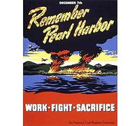 War WWII USA Remember Pearl Harbor Fight Work Advert Unframed Wall Art Print Poster Home Decor Premium