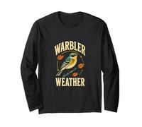 Warbler Weather Retro Birdwatching Migration Long Sleeve T-Shirt