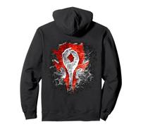 Warcraft Gaming Logo Horde Burst Fiery Crest Epic Gamer Pullover Hoodie