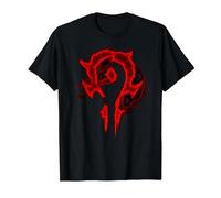 Warcraft Gaming Logo Horde Saturated Epic Crest Gamer T-Shirt, Men, Black, Large