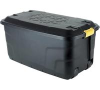 Strata Ward 110 Liter Heavy Duty Storage Trunk with Wheels and Handle, Black