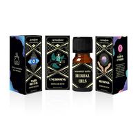 Ward Off Evil, Uncrossing, Blessings Herbal Oil Diffuser Blends by Aromafume | 3 x 10ml/0.33 fl oz| Aromatherapy Oils for Manifestation & Mindfulness | Ideal for Energy Clearing, Spiritual Guarding