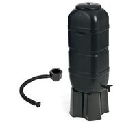 Ward Slimline Black Plastic Water Butt Kit inc Filler, Stand & Tap - 100 Litre