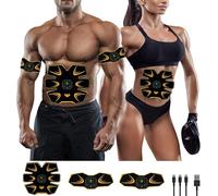 WARDBES ABS Trainer Muscle Stimulator, 8 Modes & 18 Intensities For Abdominal/Arm/Leg/Hip Training, EMS Muscle Stimulator, Electric Abdominal Muscle Toner