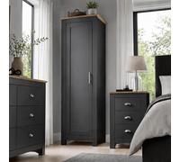 Wardrobe 1 Door Wooden Bedroom Home Furniture Storage Cabinet with Hanging Rail