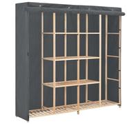 Wardrobe 173cm Fabric Clothes Storage Cupboard Organiser White/Grey vidaXL