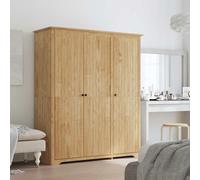 Wardrobe 2-Door Honey Brown Engineered Wood 146x53.5x173cm Modern Storage Extra