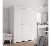 Wardrobe 2-Door White Engineered Wood 146x53.5x173cm Modern Rectangular Slim Cab