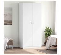 Wardrobe 4-Door White 90x52x200cm Engineered Wood Modern Storage with Handles XL