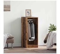 Wardrobe 41x48x102cm Old Wood Engineered Wood 3-Shelf Compact Modern Storage XL