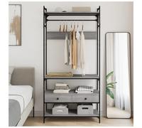 Wardrobe 89x39x184.5cm Grey Sonoma Engineered Wood Matte Industrial Storage
