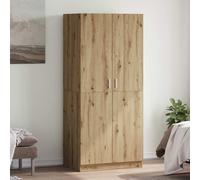 Wardrobe Artisan oak 90x52x200 cm Engineered wood 2-Door Spacious Closet Extra.