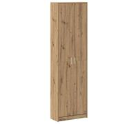 Wardrobe Artisan Oak Wood Composite 55 x 25 x 189 cm with 5 Shelves and 2 Doors, Modern Storage Space for Bedroom and Hallway, Practical Storage Solution with Lots of Organiser System