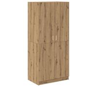 Wardrobe Artisan Oak Wood Material 90 x 52 x 200 cm with Clothes Rail and Lots of Storage Space, Modern Cabinet for Bedroom, Hallway, Children's Room and Dressing Room