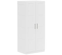 Wardrobe Bedroom Double Wardrobe Hanging Rail 2 Paneled Doors