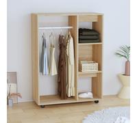 vidaXL Wardrobe Sonoma Oak Engineered Wood Storage Cabinet Clothes Organiser
