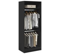 Wardrobe Black 80x50x200 cm Engineered Wood Berkfield Home Black One Size