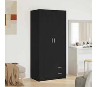 Wardrobe with 2 Drawers Clothing Cabinet Clothes Rack Engineered Wood vidaXL