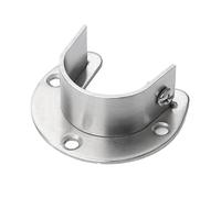Wardrobe Bracket | Flange Holder | U Shaped Bracket | Wardrobe Pole Brackets | Sturdy Closet Rod End Support with Screws | Heavy Duty Rod Bracket | Pole Socket for Bathroom Shower