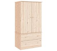 Wardrobe Closet Clothes Storage Organiser Armoire ALTA Solid Wood Pine vidaXL