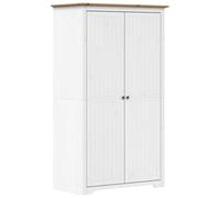 Vidaxl Wardrobe Bodo White And Brown 151.5X52X176.5Cm Solid Wood Pine Wardrobes
