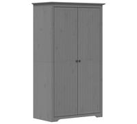 (grey, 101 x 52 x 176.5 cm) vidaXL Wardrobe Closet Clothes Storage Organiser Room Armoire Solid Wood Pine