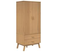 Wardrobe Clothes Storage Organiser Cabinet Cupboard Solid Wood Pine vidaXL