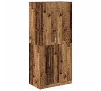Wardrobe Old Wood Engineered Wood 90x52x200 cm 2-Door Hanging Closet Spacious UK