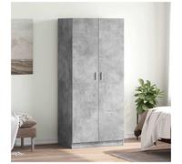 Wardrobe Concrete Grey 80x52x180 cm Engineered Wood Tall Hanging Cabinet Storage