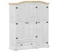 Wardrobe Cupboard Closet Clothes Storage Organiser Solid Wood Pine vidaXL