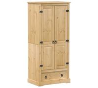Wardrobe Cupboard Closet Clothes Storage Organiser Solid Wood Pine vidaXL