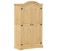 Wardrobe Cupboard Closet Clothes Storage Organiser Solid Wood Pine vidaXL