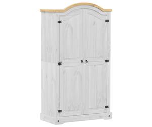 Wardrobe Cupboard Closet Clothes Storage Organiser Solid Wood Pine vidaXL