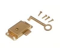 WARDROBE CUPBOARD DRAWER CABINET DOOR LOCK & KEY 50MM + SCREWS ( pack 2 )