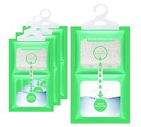 Wardrobe Dehumidifier Bag 3 Pack Moisture Absorbers, Hanging Interior Ideal to Stop Damp & Condensation for Wardrobe, Cupboard, Home, Kitchen, Garage, Bedroom, Caravan, Office, Basement - 300G Total