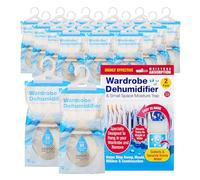 Wardrobe Dehumidifier Hanging Bags - Pack of 20 Moisture Absorbers to Stop Damp, Mould, Mildew & Condensation - Ideal for Wardrobes, Caravans, Garages, Basements & Storage