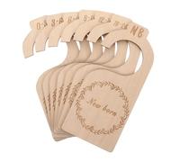 Wardrobe Dividers Nursery Organizers Wooden Basswood 7pcs, for Clothes | Smooth Surface, Separates Clothes by Stage, for Clothing Racks, Gift for Mothers and Parents
