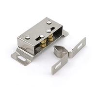 Wardrobe Door Stainless Steel Double Ball Roller Catch Latch Silver Furniture Door Closer 1Pcs